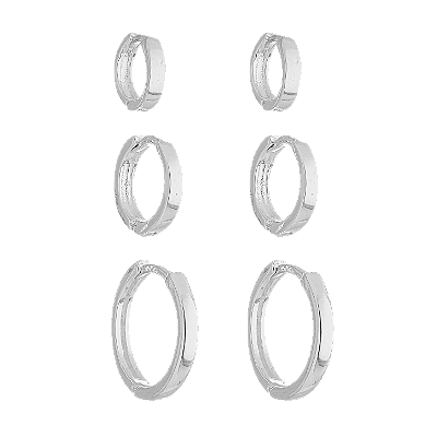 Argola Lisa 10 Prata - Tamanhos vendidos separadamente