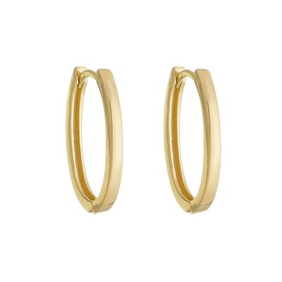 Argola Lisa Oval Dourada 20