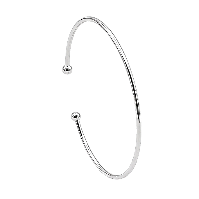 Pulseira Bracelete Liso Prata