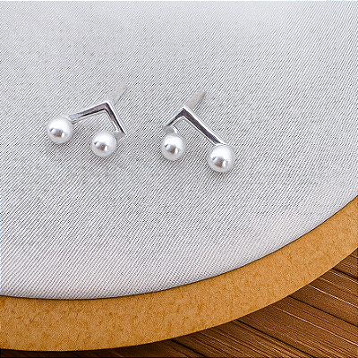 Brinco Pérola Yara Prateado