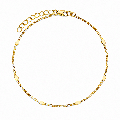 Pulseira Corações Ana Paula Banho Ouro 18k