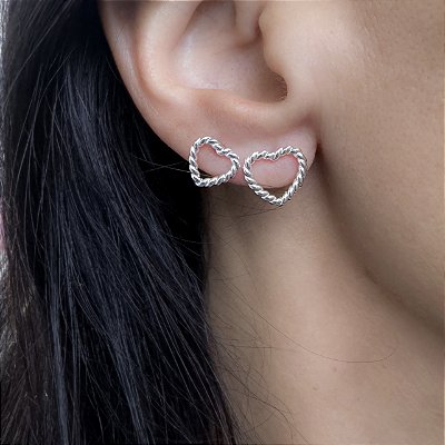 Brinco Coração Twist Lume