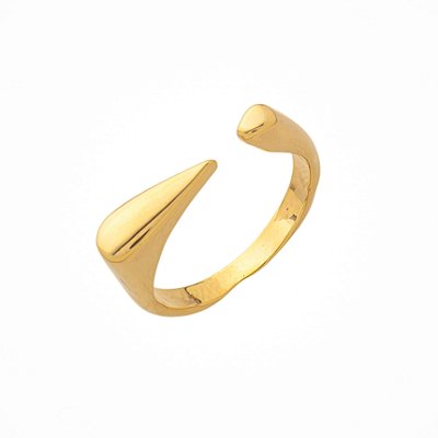 Anel Positano Regulável Banho Ouro 18k - Veste do número 10 ao 21