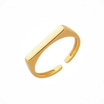 Anel Sorrento Regulável Banho Ouro 18k - Veste do número 10 ao 17
