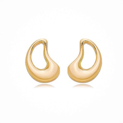 Brinco All Day Orgânico Banho Ouro 18k