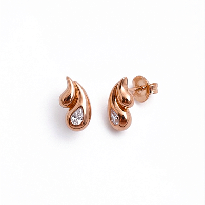 Brinco Oceano Banho Ouro 18k