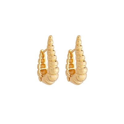 Argola Lisa Bulê Banho Ouro 18k