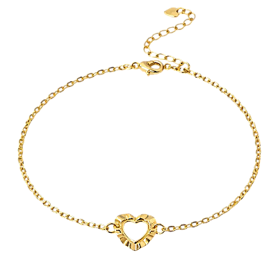 Pulseira Coração Anna Banho Ouro 18k