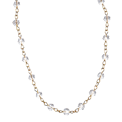 Colar Cristal - Banho 12 camadas Ouro 18k