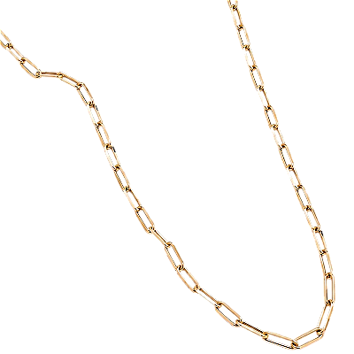 Colar Mini Elo Clipe - Banho 12 Camadas Ouro 18k