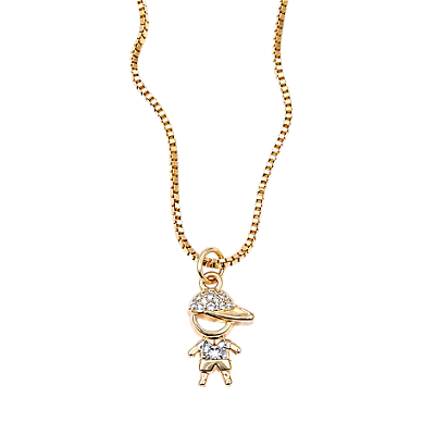 Colar Mãe de Menino - Banho 12 Camadas Ouro 18k