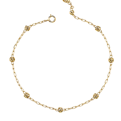 Pulseira Mini Esfera Texturizada - Banho 12 Camadas Ouro 18k