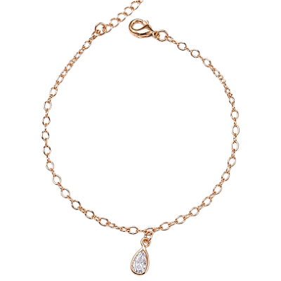 Pulseira Gota de Zircônia - Banho 12 Camadas Ouro 18k