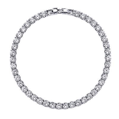 Pulseira Riviera Zircônia 3mm Prata