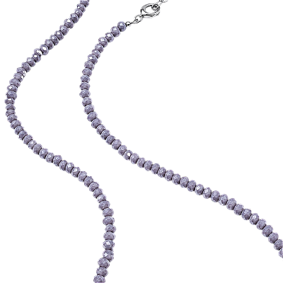 Colar Cristal Grey Prata