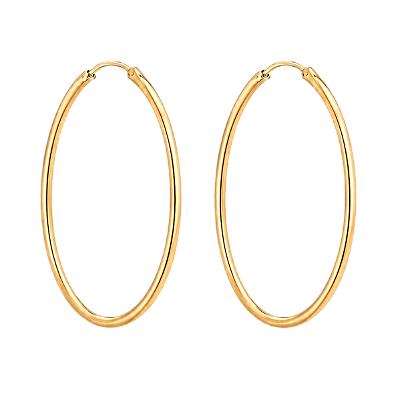 Argola Lisa Grande Slim - Banho 12 Camadas Ouro 18k