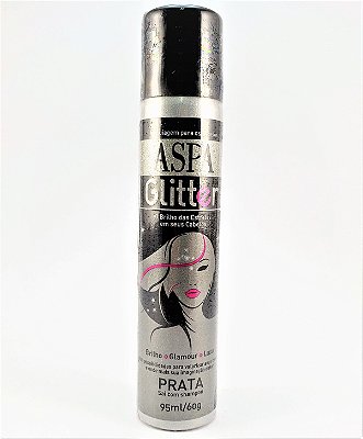 Aspa Color Hair Spray C/ Glitter Prata