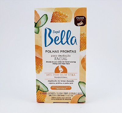 Depil Bella Len€Os De Depila€Ço Facial Mel C/ Aloe