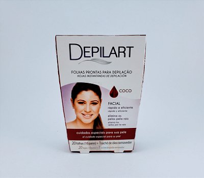 Depilart Folhas Prontas Rosto C/20 Coco