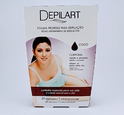 Depilart Folhas P/ Depila€Ço Pernas C/20 Coco