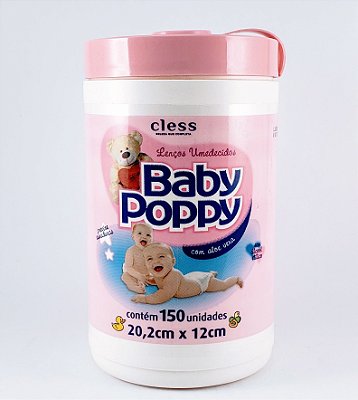 Baby Poppy Lenco Umedecido Pt C/150 Rosa