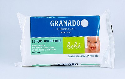 Lenco Umidecido Granado Bebe 50Un E.D