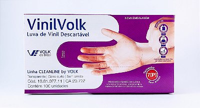 Luva Volk Vinil C/100 S/A P
