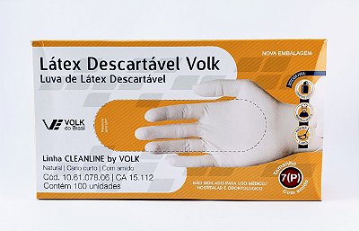 Luva Volk Latex C/100 C/A P