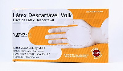 Luva Volk Latex Caixa C/100Un. Extra Peq