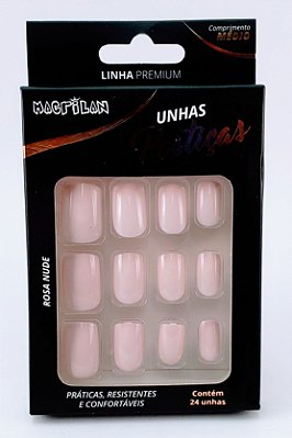 Macrilan Unhas Posticas Rosa Nude 24Pc Up314A