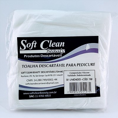 Softclean Toalha Desc. Pedicure 40X40Cm C/50