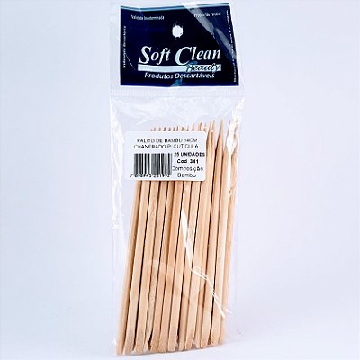 Soft Clean Palito De Bambu 14Cm Chanfrado C/25