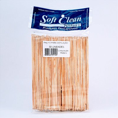 Softclean Palito P/ Depilacao Abaix.Lingua 50Un