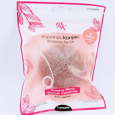 Rk Esponja Konjac Argila Limpeza Facial