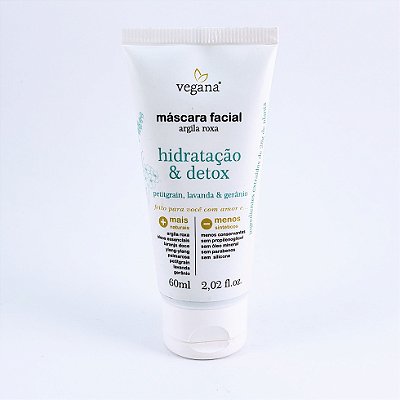 Vegana Masc Facial Argila Roxa Hidratacao 60Ml