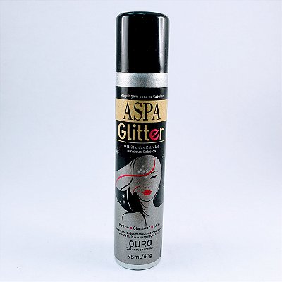 Aspa Color Hair Spray C/ Glitter Ouro