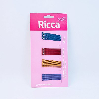 Ricca Grampo Para Cabelo N 5 Colorido 40Pcs Ref 33