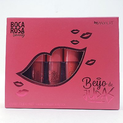 Payot Boca Rosa Kit Batom Liq. Mate Beijo De Judas