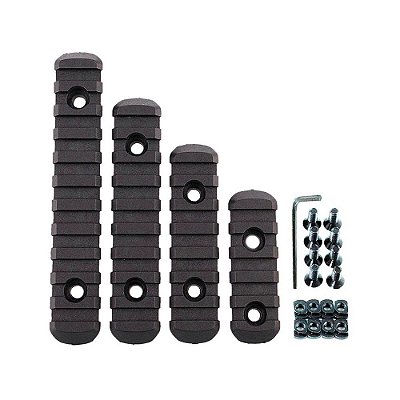Kit De Trilhos Picatinny P/ HandGuard Universal - Em Polímero