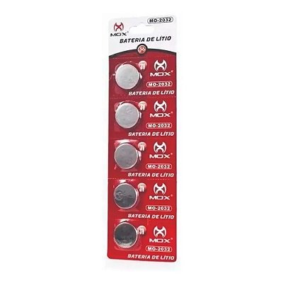 Cartela Bateria P/ Red Dot Cr2032 3v - Mox