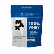 WHEY 100% MAX TITANIUM SABOR BAUNILHA 900g