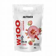 WHEY CONCENTRADO NUTRATA W100 SABOR MILKSHAKE DE MORANGO 900g