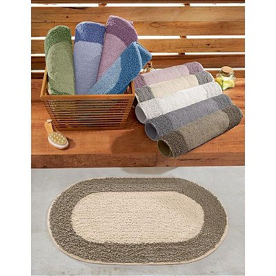 Tapete Oval Antiderrapante 60x40 Buettner Sortido