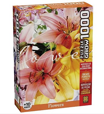 Jogo Quebra Cabeça Flowers 1000P Grow