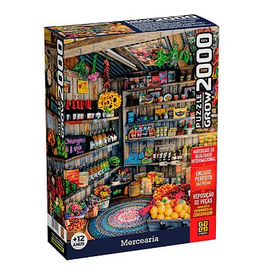 Jogo Quebra Cabeça Mercearia 2000P Grow