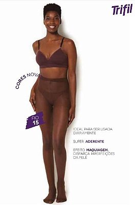 Meia Calça Adulta Fio 15 Trifil Lycra WO6396