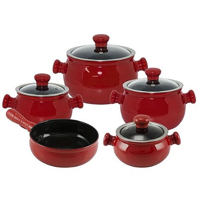 Panelas Premiere C/5 Peças Vermelha Ceraflame