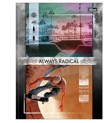 Caderno capa dura brochura 1/1 Sunset 80F Tilibra