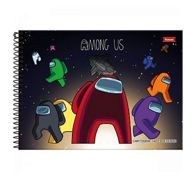Caderno cartografia e desenho espiral capa dura Amoung Us 80F Foroni