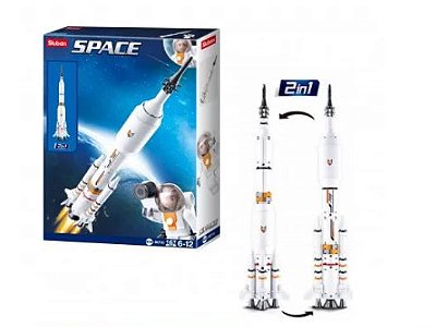 Blocos de Montar Astronautas e Foguete 167P